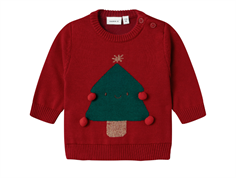 Name It jester red Christmas tree knit sweater